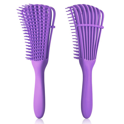 1 pcs Detangler Brush for Curly Hair, Black Natural Hair Curly Hair Brush 3a to 4c, Great for Thick Wet Hai