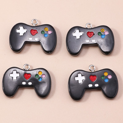 10db 28*21mm-es Zománcos Mini Gamepad Charms Barkácsolás Nyakláncokhoz Medálokhoz Fülbevalók Kézzel készített Kézműves Ékszer Kiegészítők