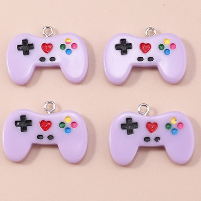 10db 28*21mm-es Zománcos Mini Gamepad Charms Barkácsolás Nyakláncokhoz Medálokhoz Fülbevalók Kézzel készített Kézműves Ékszer Kiegészítők