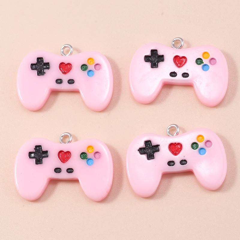 10db 28*21mm-es Zománcos Mini Gamepad Charms Barkácsolás Nyakláncokhoz Medálokhoz Fülbevalók Kézzel készített Kézműves Ékszer Kiegészítők