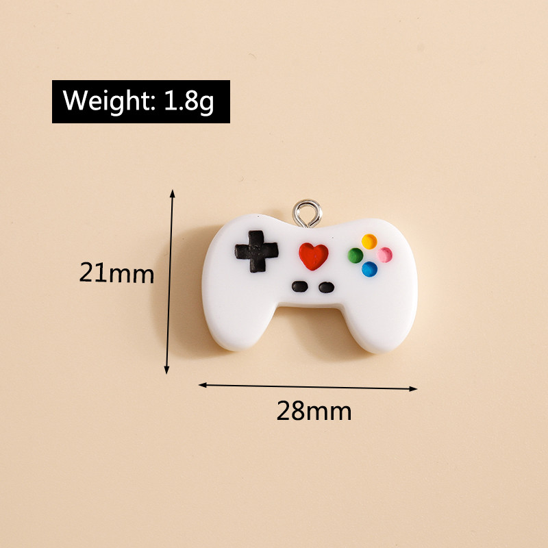10db 28*21mm-es Zománcos Mini Gamepad Charms Barkácsolás Nyakláncokhoz Medálokhoz Fülbevalók Kézzel készített Kézműves Ékszer Kiegészítők