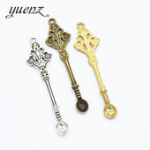 YuenZ 6db 3 színű Charms Spoon Antik ezüstözött medálok ötvözet ékszer készítés barkács kézzel készített kézműves 60*15mm J387