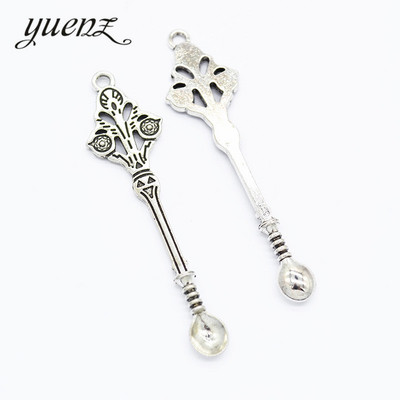 YuenZ 6db 3 színű Charms Spoon Antik ezüstözött medálok ötvözet ékszer készítés barkács kézzel készített kézműves 60*15mm J387