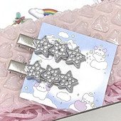 Harajuku Y2K Hajkiegészítők Fényes Crystal Star Pentagram Hajcsat Hot Girls Handmade Hajtűk Nőknek Édes Cool Ékszerek
