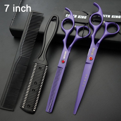 Profesionalni set frizerskih škara SMITH KING, 6"/7" škare za šišanje + škare za stanjivanje, brijačke škare + kompleti + češalj + češalj za stanjivanje