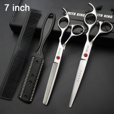 Profesionalni set frizerskih škara SMITH KING, 6"/7" škare za šišanje + škare za stanjivanje, brijačke škare + kompleti + češalj + češalj za stanjivanje