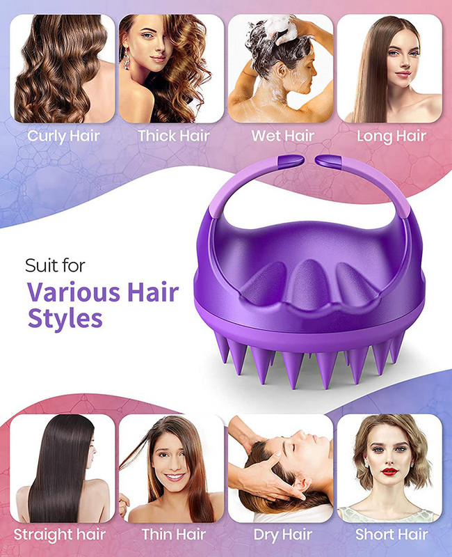 Masažer za vlasište Četka za šampon Četka za pranje kose Četka za vlasište Mekani silikonski masažer za vlasište Češalj za kosu za uklanjanje peruti Rast kose