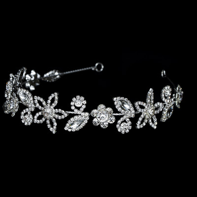 Luxus csillogó Esküvői Menyasszonyi Kristály Tiara Hercegnő díszbemutató báli strasszos fejpánt cirkon hajpánt Haj kiegészítők