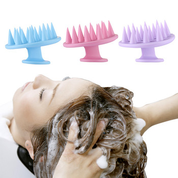 Силиконов шампоан скалп масажор за коса шампоан масажен гребен баня масажна четка масажор скалп четка за душ коса инструмент за грижа