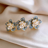 Noua versiune coreeană a perlelor camelie clemă de păr de primăvară clemă retro cu margine de cristal clemă laterală accesorii de păr casual de modă feminină