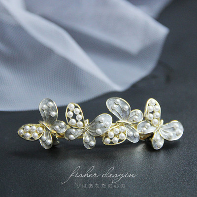 Noua versiune coreeană a perlelor camelie clemă de păr de primăvară clemă retro cu margine de cristal clemă laterală accesorii de păr casual de modă feminină