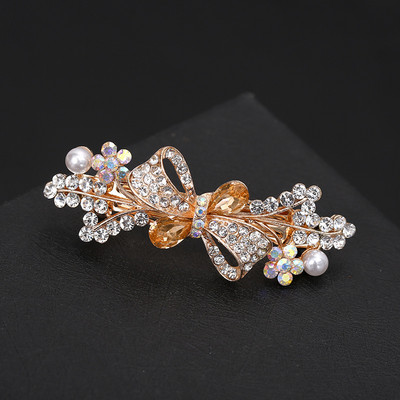 Noua versiune coreeană a perlelor camelie clemă de păr de primăvară clemă retro cu margine de cristal clemă laterală accesorii de păr casual de modă feminină