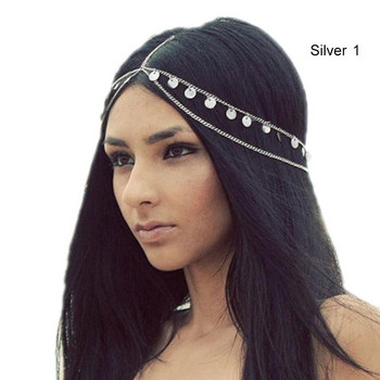 Νέο Hot Bohemian Hair Jewelry Party Wedding Vantage Crown Metal Tasel Women Head Chain Headband Headpiece SMR88