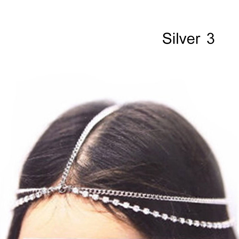 Új Hot Bohemian Hair Jewelry Party Esküvői Vantage Crown Metal Bojt Női Fejlánc Fejpánt SMR88