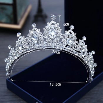 Στέμμα Γάμου Tiaras Rhinestone Diadem Girls Birthday Noiva Headpiece Coronitas For 15 Years Νυφικά αξεσουάρ μαλλιών Κοσμήματα