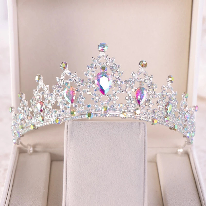 Esküvői Korona Tiaras Strasszkő Diadem Lányok Születésnapi Noiva Fejdísz Coronitas 15 évre Menyasszonyi Haj Kiegészítők Ékszerek