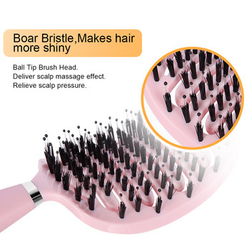 Нова версия Издълбана четка за коса Гребени за масаж на скалпа Гребен за разплитане на коса за жени Инструмент за разплитане на мокра суха къдрава коса