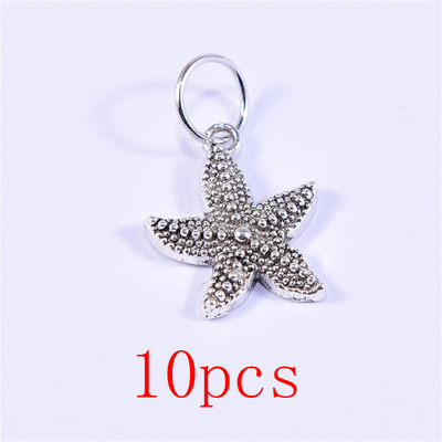 Stilius Skirtingi Starfish Shell plaukų žiedai pinti plaukų segtukai rankogaliai žiedai papuošalai dredų užsegimai priedai mergaitėms, moterys 2021 m.