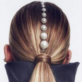Find Me Creative Imitation Pearl Hair Chain New Fashion Κοσμήματα για τα μαλλιά Γεωμετρικές απλές μακριές αλυσίδες από κράμα Γυναικεία καλύμματα κεφαλής