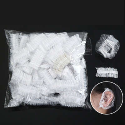 100pcs Disposable Ear Cover Ear Protector for Hair Dyeing Caps Bath Shower Earmuffs Hairdressing Tools Salon Barber Accessories