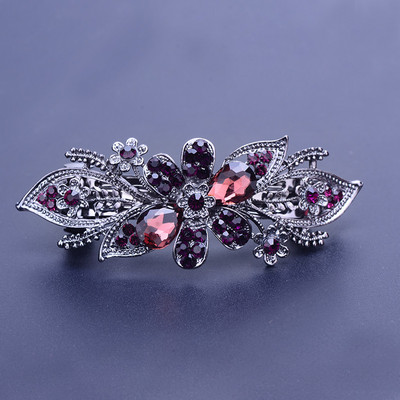 Noua versiune coreeană, floare de cristal strălucitoare, ac de păr de primăvară, clemă de top din zircon retro, coadă de cal, accesorii de păr elegant pentru femei.