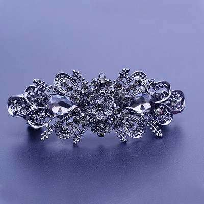 Noua versiune coreeană, floare de cristal strălucitoare, ac de păr de primăvară, clemă de top din zircon retro, coadă de cal, accesorii de păr elegant pentru femei.