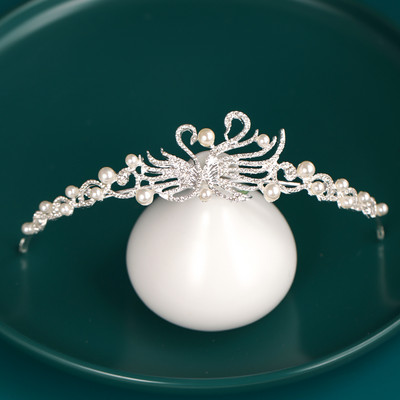 Ezüst színű Esküvői Hajkiegészítők Kristály Strasszkő Korona Olcsó Tiaras Diadems Női Hajékszerek Hercegnő fejdísz