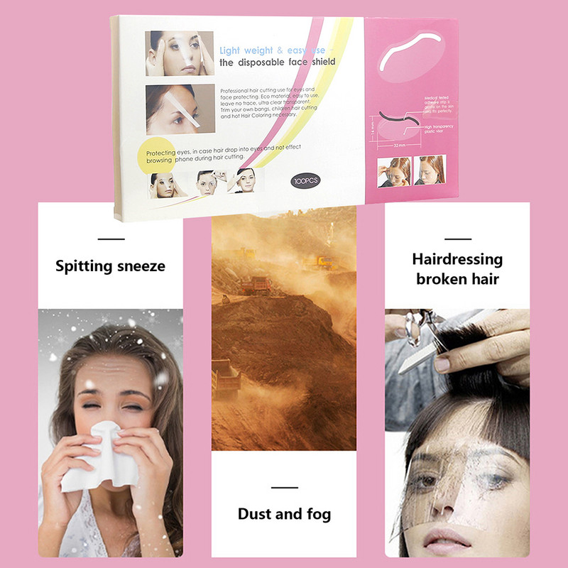 Plastikinis vonios skydelis 20x10 cm akių apsauga, skaidrus makiažas suaugusiems, skirtas blakstienų priežiūrai, salono reikmenims, blakstienų priauginimui