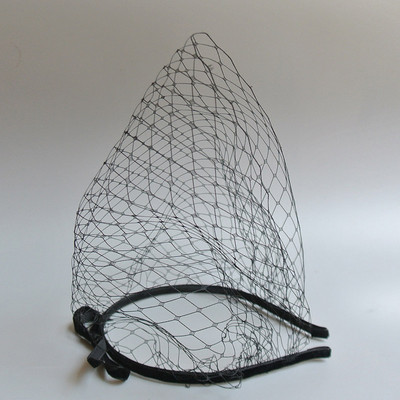 Елегантен воал от клетка за птици Бяла черна лента за глава Воал за булки Покривало Мрежа за лице Маска Бижута за коса Аксесоари Сватбени шапки