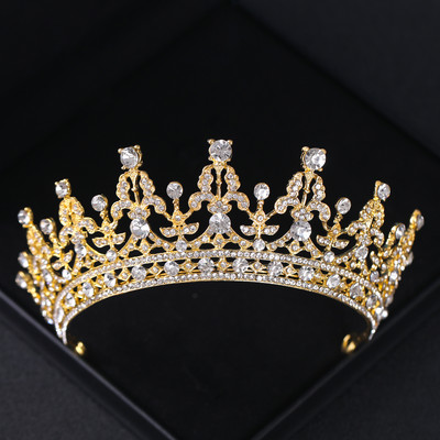 Tiare și coroane de cristal de culoare argintie cu strass prințesă regina bal coroana diademă diademă nuntă accesorii pentru păr bijuterii
