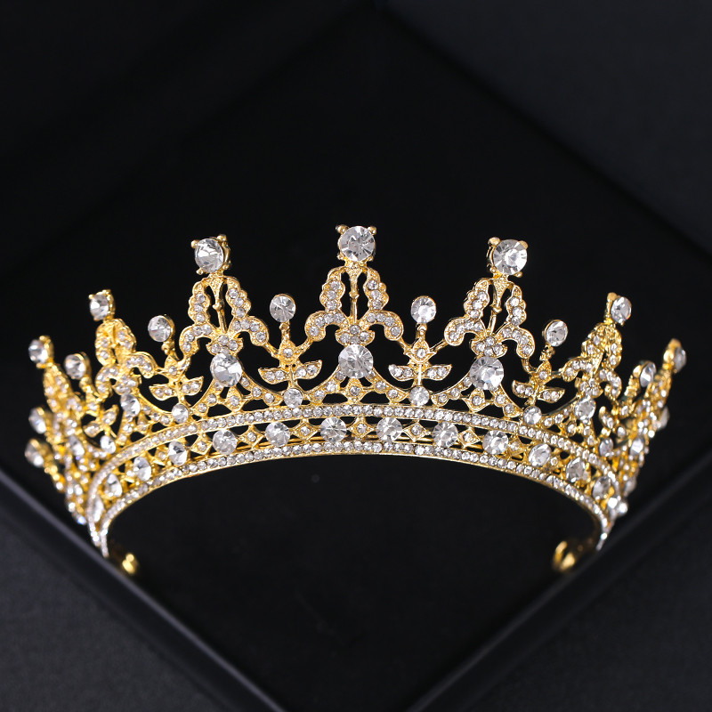 Tiare și coroane de cristal de culoare argintie cu strass prințesă regina bal coroana diademă diademă nuntă accesorii pentru păr bijuterii