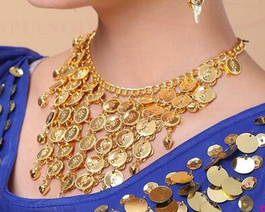 Decor pentru păr cap bandă de păr Dance show out indian cap de bijuterii Accesorii dans din buric Bohemian Boho Monedă cap lanț păr