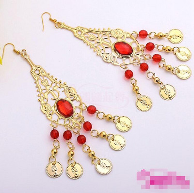 Decor pentru păr cap bandă de păr Dance show out indian cap de bijuterii Accesorii dans din buric Bohemian Boho Monedă cap lanț păr