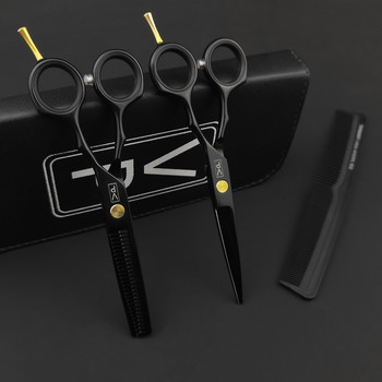 5.5 \'\' Ножица от неръждаема стомана 440c Професионални фризьорски ножици за коса Фризьорски салон Фризьорски комплект ножици за изтъняване