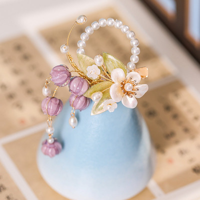 Kínai hajékszerek Step Shake Side hajcsat Flower Jade hajtűk és klipek Fejpánt Fejpeice Női Lány Hajkiegészítők