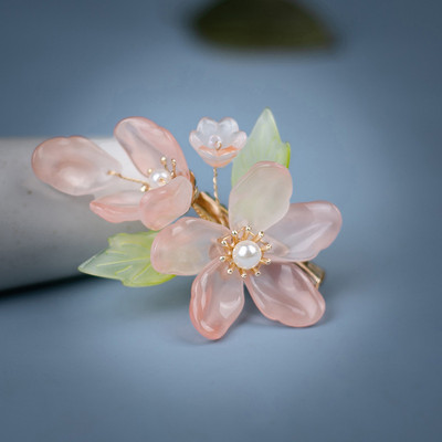 Kínai hajékszerek Step Shake Side hajcsat Flower Jade hajtűk és klipek Fejpánt Fejpeice Női Lány Hajkiegészítők