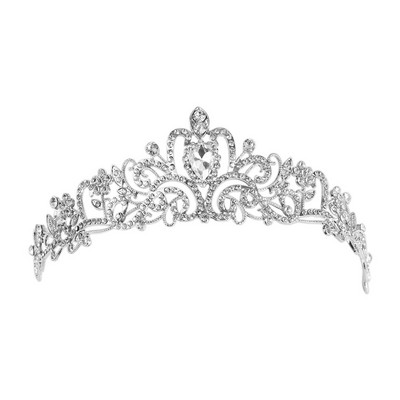 1 db Vintage fejfedő Zöld/Vörös Rózsa Kristály Korona Elegáns Hajpánt Tiara Menyasszonyi Party Ékszerek Esküvői Haj kiegészítők