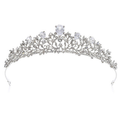 1 db Vintage fejfedő Zöld/Vörös Rózsa Kristály Korona Elegáns Hajpánt Tiara Menyasszonyi Party Ékszerek Esküvői Haj kiegészítők
