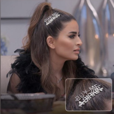 Vásároljon nekem egy Birkin strasszos hajcsatokat 2db/szett Funny Hair slide Ins Hot Words Bobby Pins Hajékszer