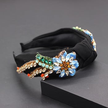 Ύφασμα Rhinestone Tassel Sunflower Flower Exquisite Hair Accessories New European Fashion Hair Accessories 724