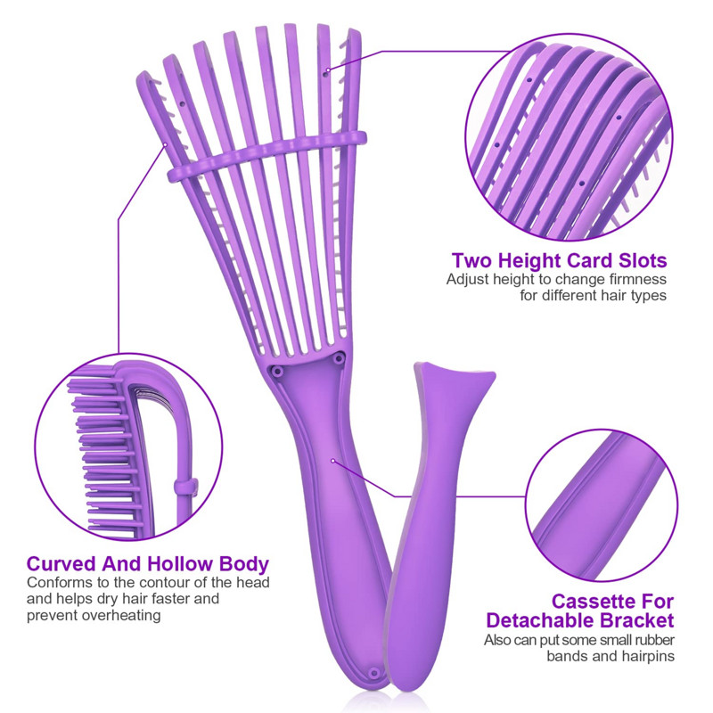 1 bucată Perie Detangler pentru păr creț, păr natural negru Perie pentru păr creț 3a până la 4c, excelentă pentru Hai umed gros