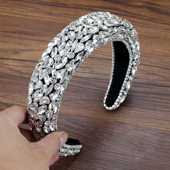 Sparkly Full Clear Crystal Headbands με επένδυση από Diamante Rhinestone Νυφικά χτενίσματα για γυναίκες Πολυτελή αξεσουάρ για τα μαλλιά γάμου