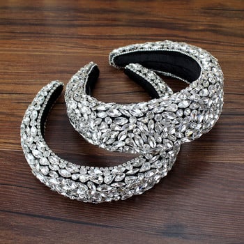 Sparkly Full Clear Crystal Headbands με επένδυση από Diamante Rhinestone Νυφικά χτενίσματα για γυναίκες Πολυτελή αξεσουάρ για τα μαλλιά γάμου