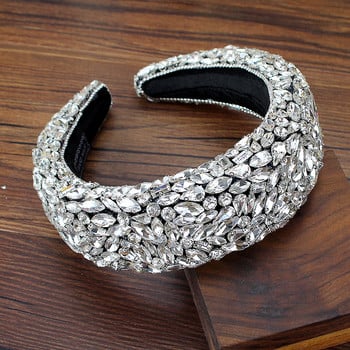 Sparkly Full Clear Crystal Headbands με επένδυση από Diamante Rhinestone Νυφικά χτενίσματα για γυναίκες Πολυτελή αξεσουάρ για τα μαλλιά γάμου