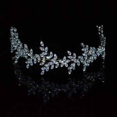 Divat Menyasszony Hajpánt Virágok Esküvői Tiaras Cirkon Női Haj Kiegészítők Ékszerek Fejdísz Puha Luxus Barrettes Hajpánt