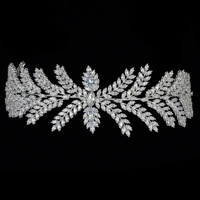 Divat Menyasszony Hajpánt Virágok Esküvői Tiaras Cirkon Női Haj Kiegészítők Ékszerek Fejdísz Puha Luxus Barrettes Hajpánt