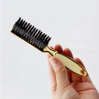 Пластмасова дръжка Фризьорска мека четка за почистване на коса Бръснарски прах за шия Гребен за премахване на счупена коса Инструменти за оформяне на косата Гребен Златен