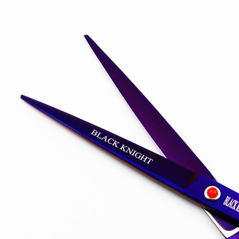 BLACK KNIGHT Profesionalios kirpyklos žirklės 7 colių Pjovimo Kirpėjo žirklės naminiams gyvūnėliams violetinės spalvos