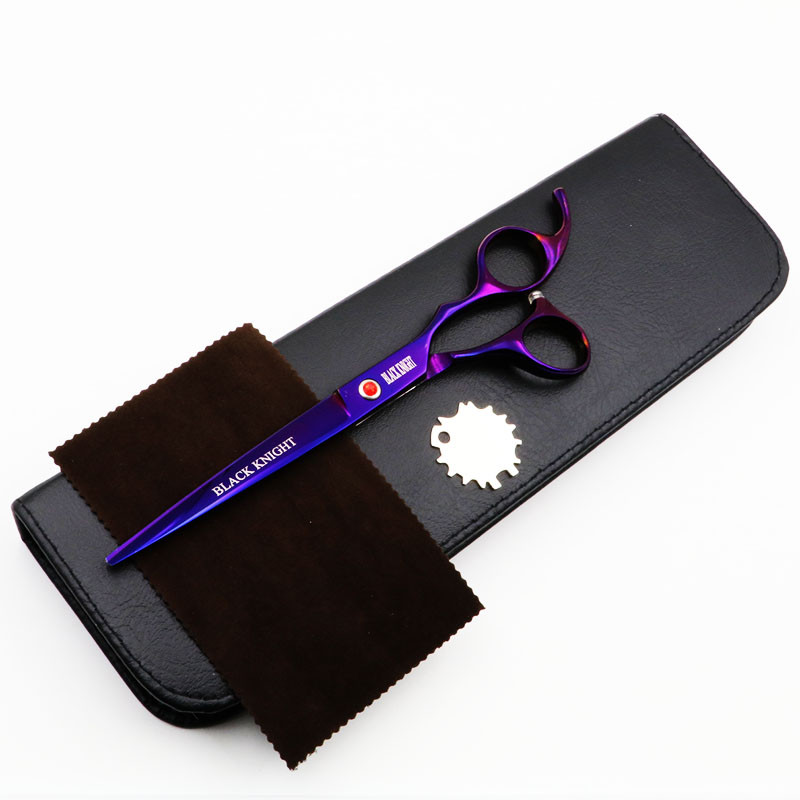 BLACK KNIGHT Profesionalios kirpyklos žirklės 7 colių Pjovimo Kirpėjo žirklės naminiams gyvūnėliams violetinės spalvos