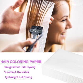 50/100 БР. Пяна за многократна употреба Опаковки за коса Хартия за боядисване на коса, Професионални ленти за подчертаване на боядисване на коса за фризьорски салон
